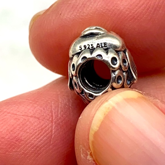 Authentic Pandora bead in sterling silver and accented in blue CZ’s bead🐟 - Picture 3 of 6